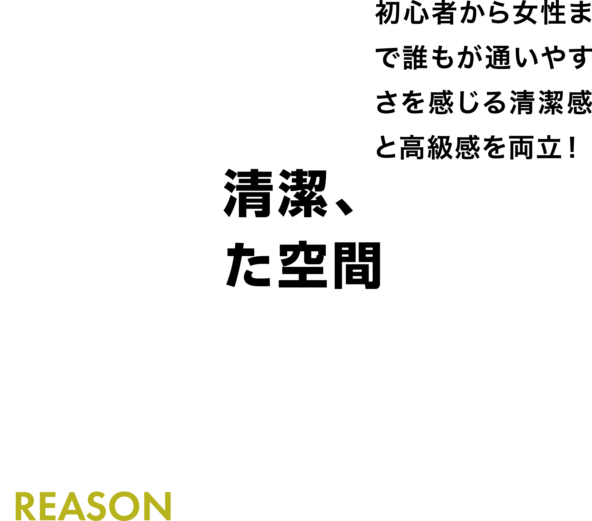 新しくて清潔、洗練された空間